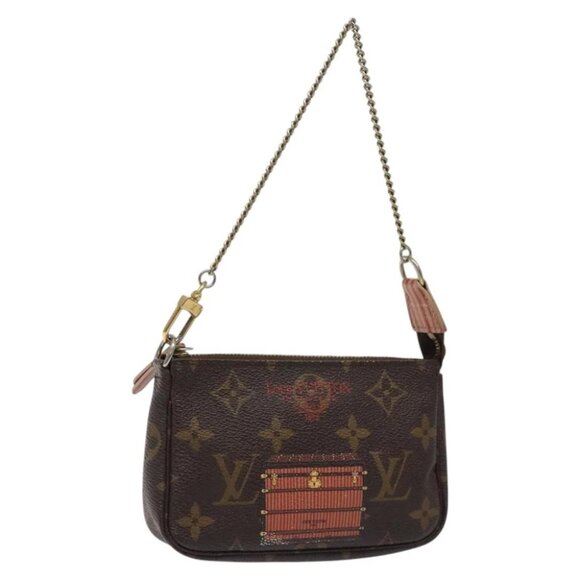LOUIS VUITTON Monogram Trunk Mini Pochette Accessoires Pouch M60417 Auth - Picture 1 of 16